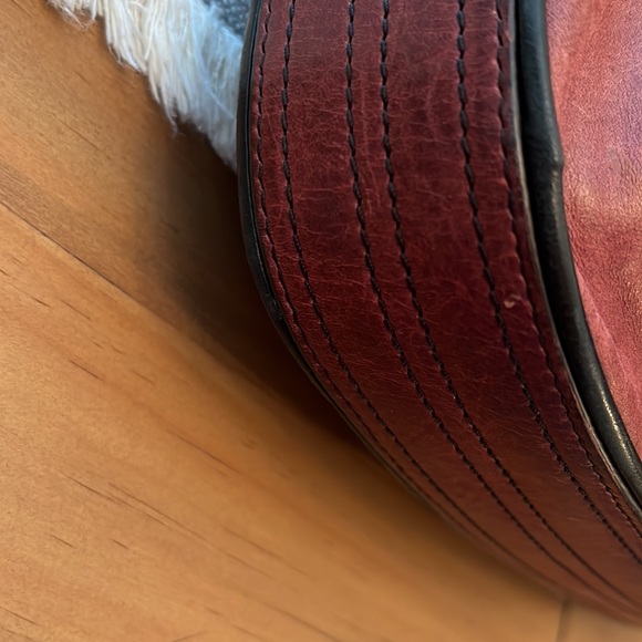 Charles David leather hobo wine burgundy deep red VGUC - Picture 12 of 16